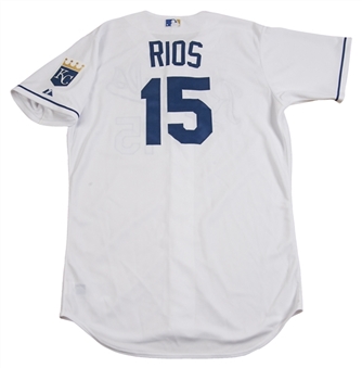 2015 Alex Rios Game Used KC Royal Home Jersey-World Series Champs Season! (MLB Authenticated)